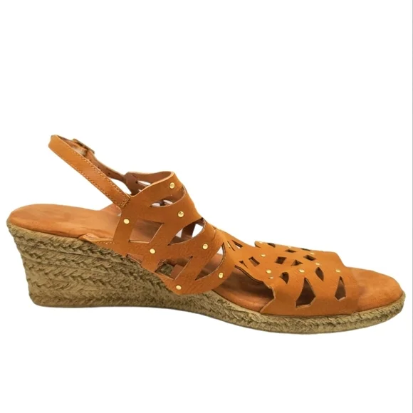 Franco Sarto Faux Espadrilles Size 8 Brown 2" inch - Picture 7 of 8